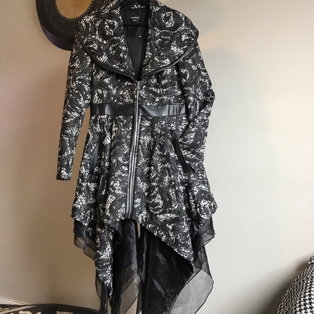 Stunning BEBE Long cascade jacket